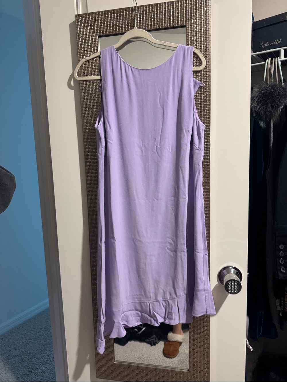 Sleeveless Lilac Shift Dress - Brand Loft